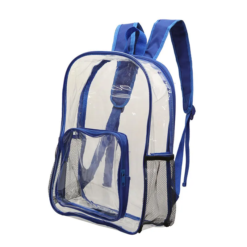 Plastic waterproof transparent backpacks large capacity simple pvc bag