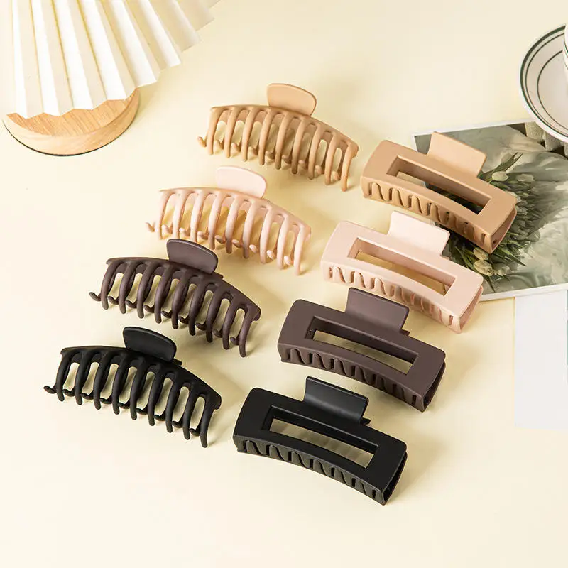 Bohemia Hot Sale 11.5cm Matte Hair Claw Clips Girls Oversize Shower Hair Claw Fashion Hair Accessories Women Shark Hairclip
