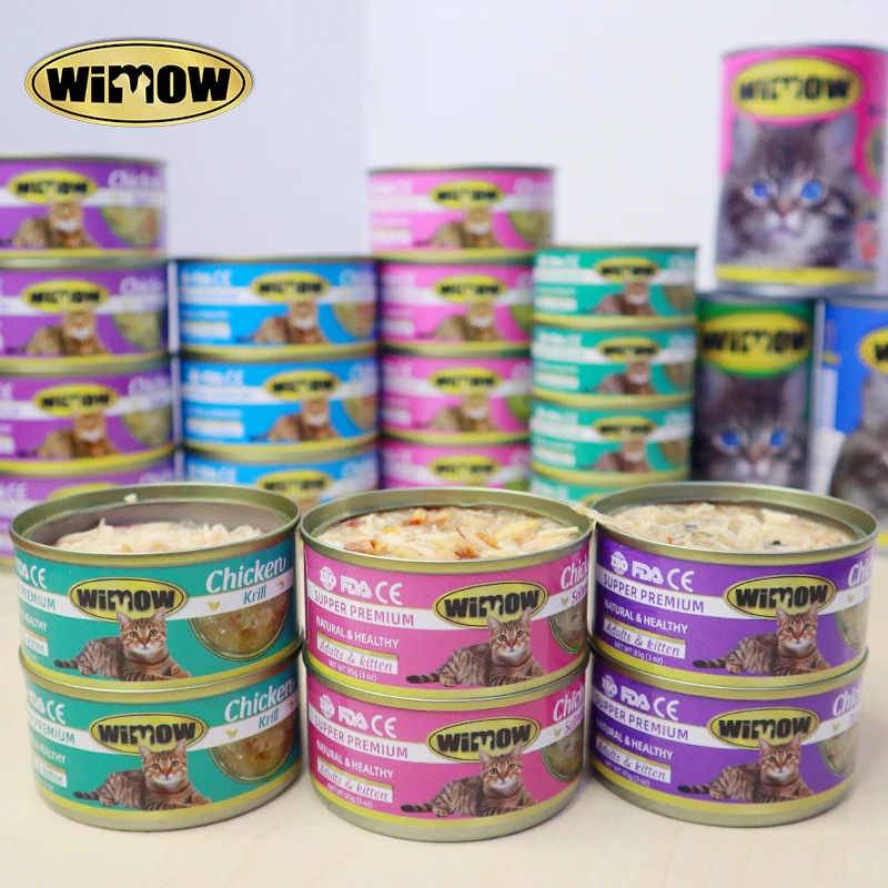 Wholesale Pet Snacks Wanpy Canned Wet Grain Cat Snacks, Canned Cat Wet Food Adult and Young Cat Nutrition Mousse 95g