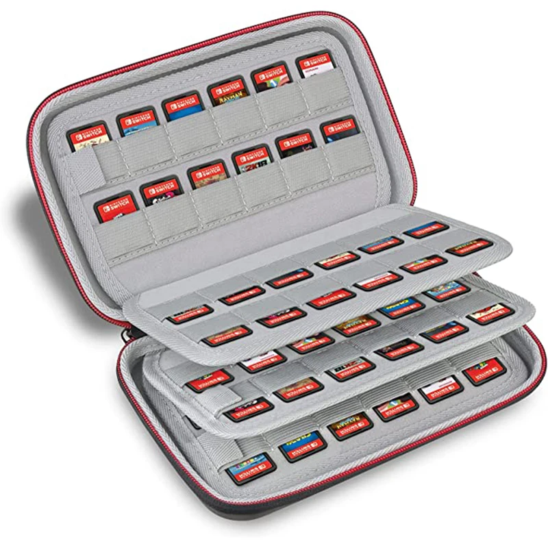 Черная сумка для хранения игровых карт 80 в 1 EVA чехол переключения SD