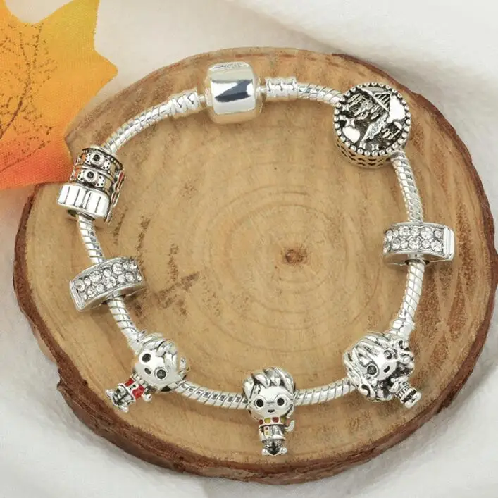Harry Silver Charm Bracelet with Acceptance Letter Envelopes