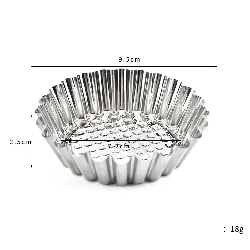 Egg Tart Mold Stainless Steel  Chrysanthemum Round Cake Decorating Tools Baking Tool