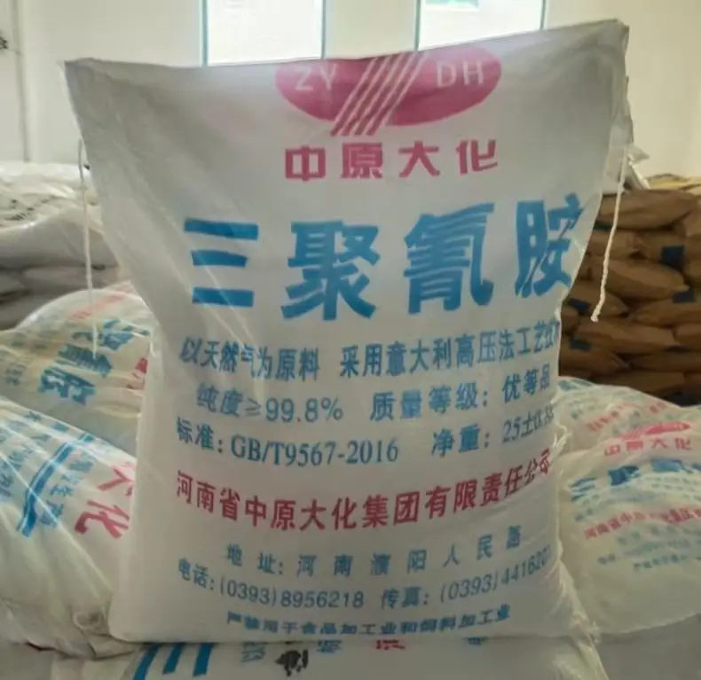 CAS 108-78-1 Melamine Powder 99.8 % Min white crystal for dinnerware melamine dinnerware set factory price