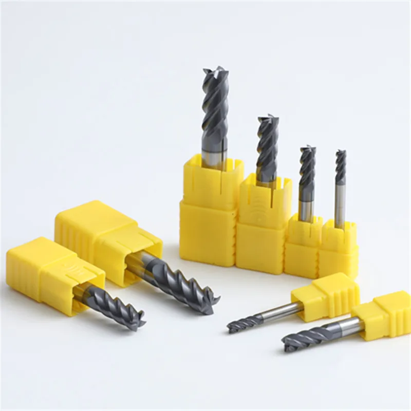hrc60 4 flutes mingtaishun milling cutter cutting tools cnc cobalt endmill 5mm 6.5 mm 60 degree end mill bits for router
