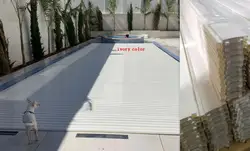 Rectangle inflatable clear pool cover  outdoor used pool cover winter pool cover