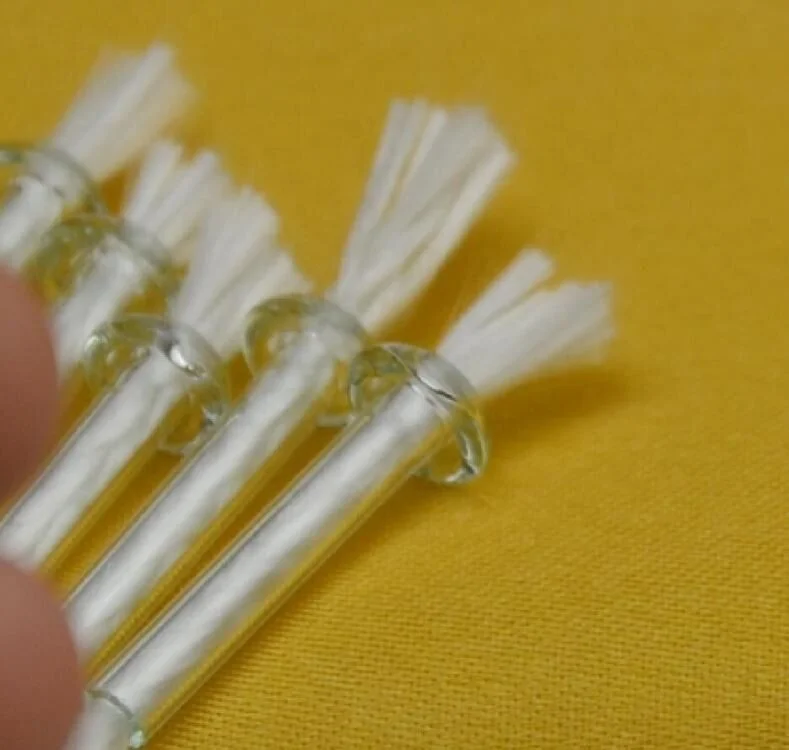 Glass fiber wick with glass holder for Alcohol lamp and kerosene lamp