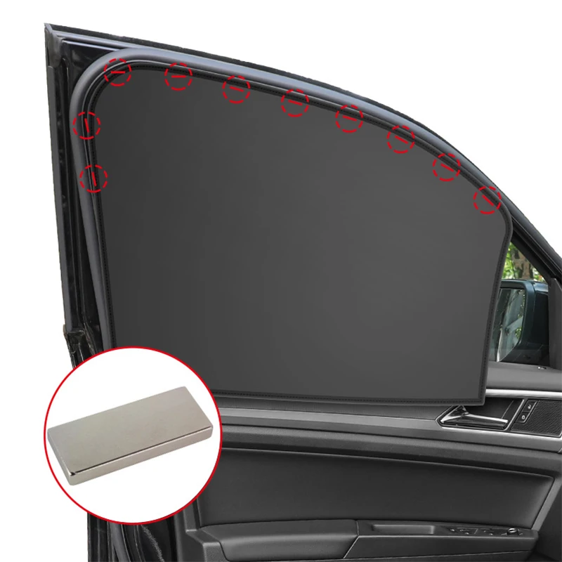 Magnetic Car Sunshade UV Protection Curtains Sun Shield Cover Double Sides Auto Window Sun shade Protector Cover Diy Accessories