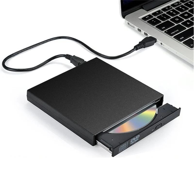 USB 2.0 Optical Drive CD RW CD-RW Player Portable External DVD Drive Recorder for Macbook Laptop Computer PC Windows 7/8