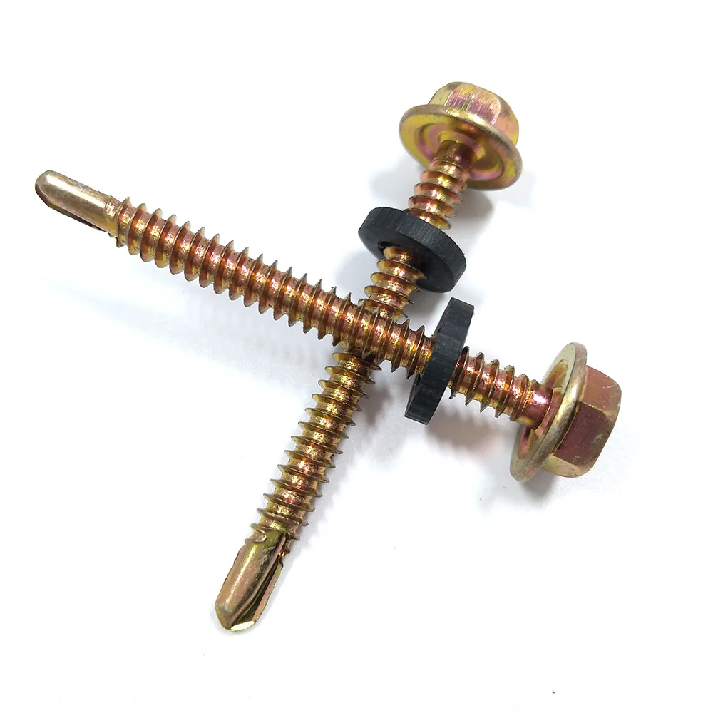 Производитель Tekscrew #12x50 #12x45 желтый цинк c1022a Tek винты для кровли на рынок Филиппин