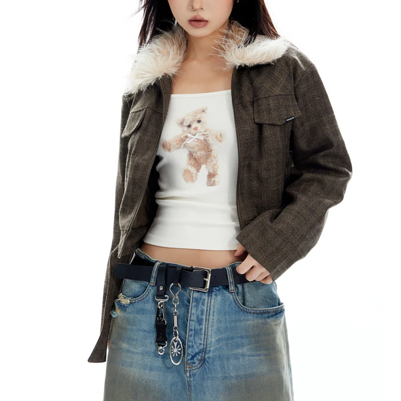 Женская байкерская куртка на молнии