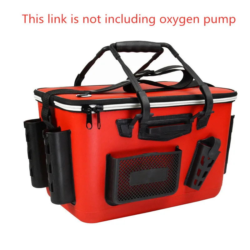 20L 26L 32L 40L Multi-function Folding Waterproof Oxygen Pump Portable EVA Collapsible Fishing Bucket With Pliers and Rod Holder