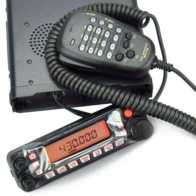 Yaesu Qual Band транспортных средствах мобильное автомобильное радио HF Радио 50 Вт иди и болтай Walkie talkie с большим радиусом дисплей двумя
