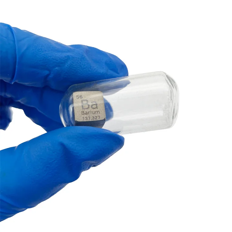 Xinkang металлический барий куб на заказ 10 мм Ba плотность куб 99.9% барий блок слиток для коллекции