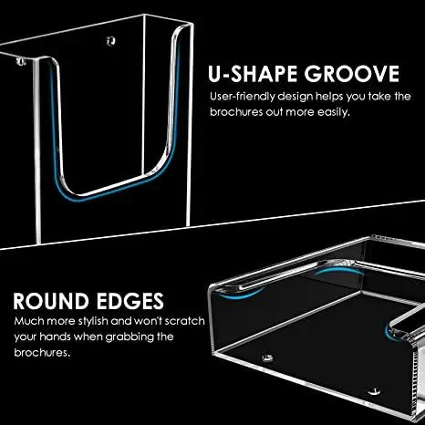 Spring sign acryl magazine schuber magazine rack cast acrylic file folder organizer brochure holder wall mount