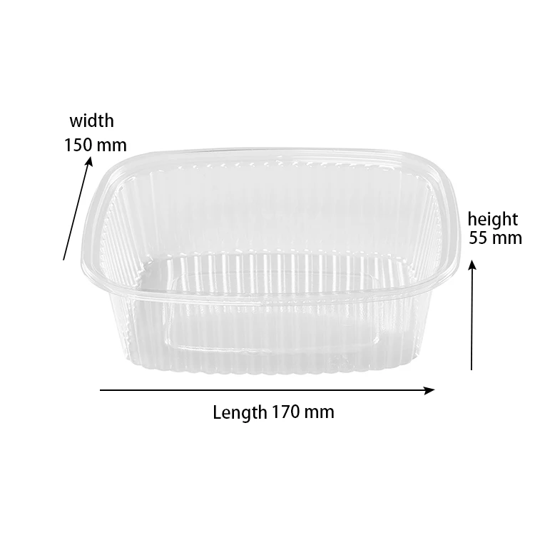 
Food grade plastic container disposable fruit salad takeaway packaging disposable plastic food container 