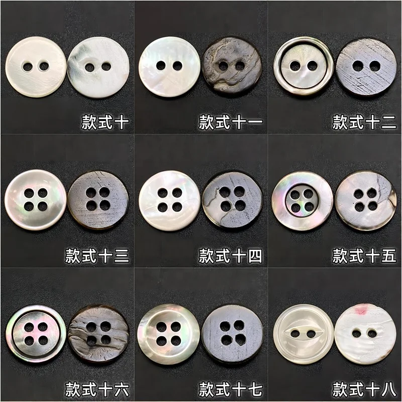 Mother of Pearl Shell Buttons 2 Hole 4 Hole Sewing Pearl Sea Shell Buttons
