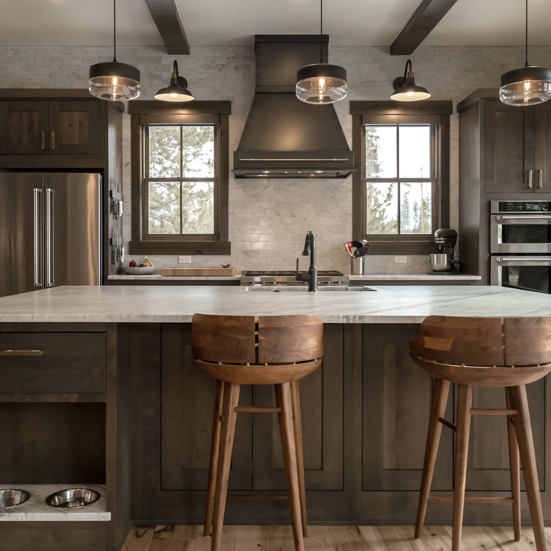 High End Termite Proof Kitchen Tools Inside Cabinet for Villa Local Long L-Shaped Kitchen Cabinets for Project