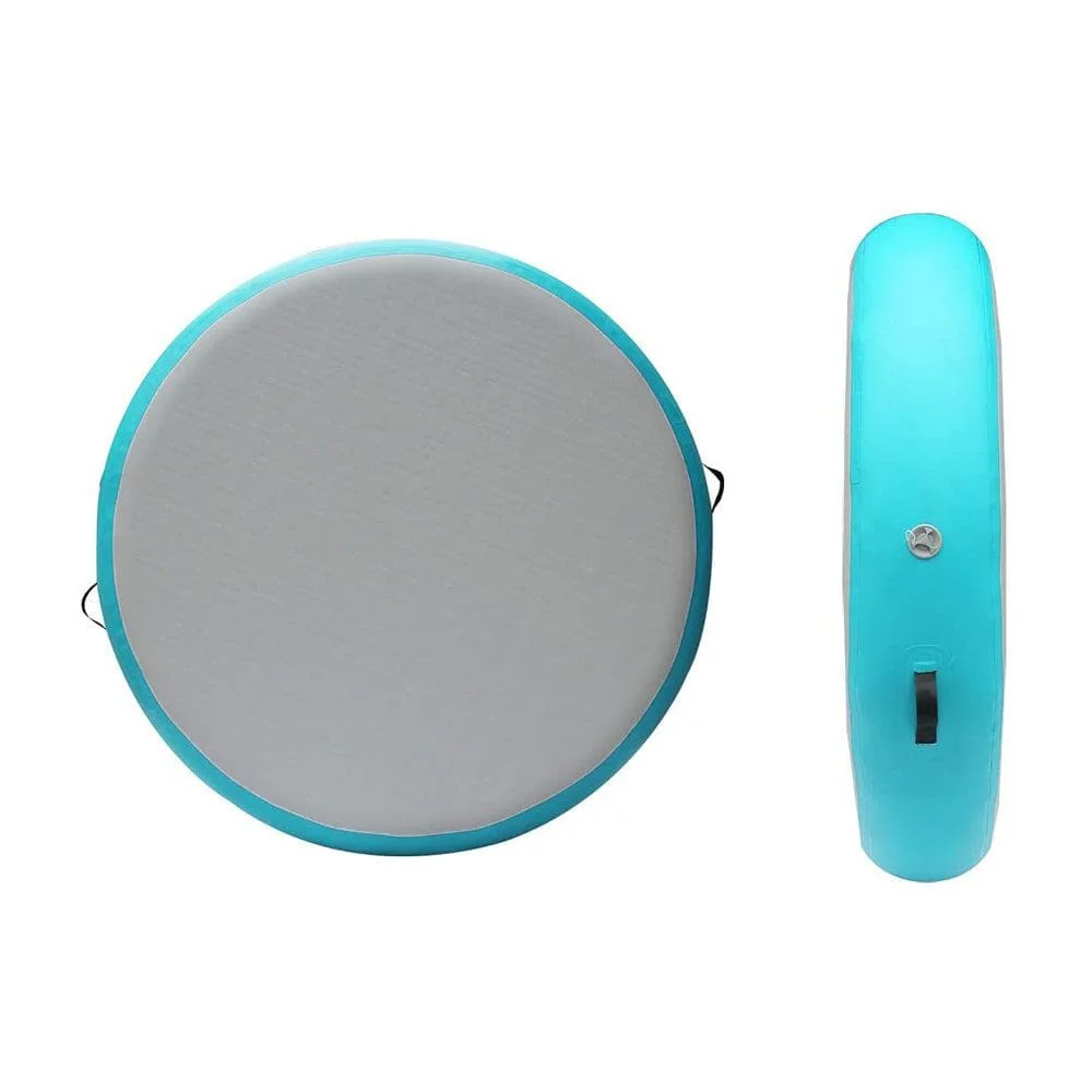 Stock inflatable gymnastics round air track mats 20cm thick floor tumbling mats for home gym