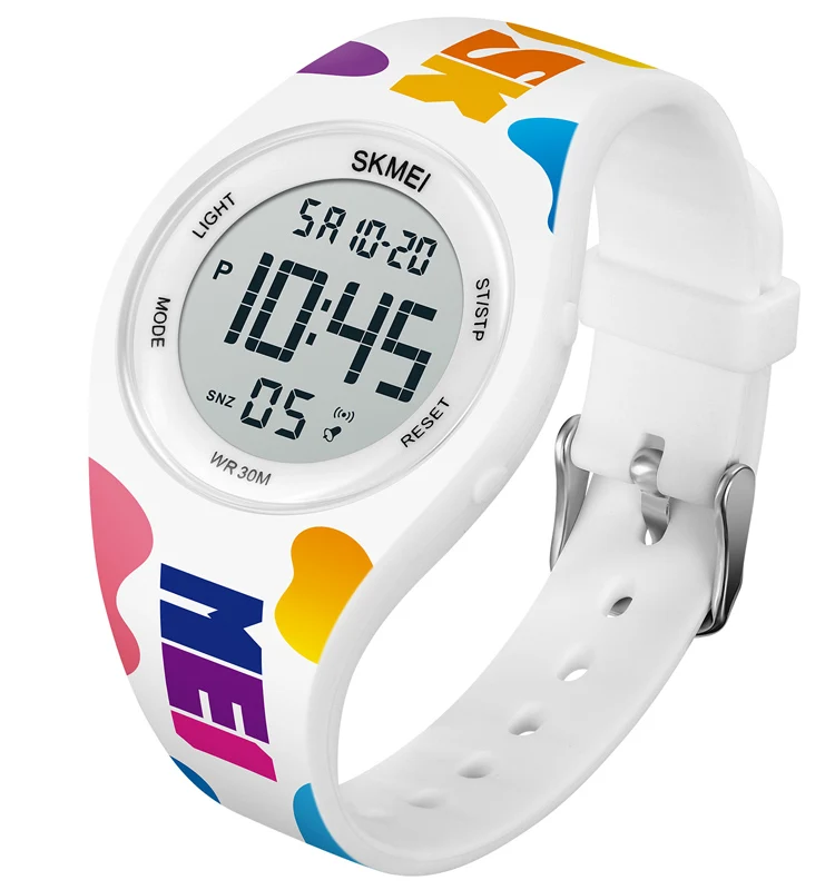 Skmei 1865 Kids Silicone Strap Digital Watch Alarm Clock Electronic Watches for Children 30M Waterproof
