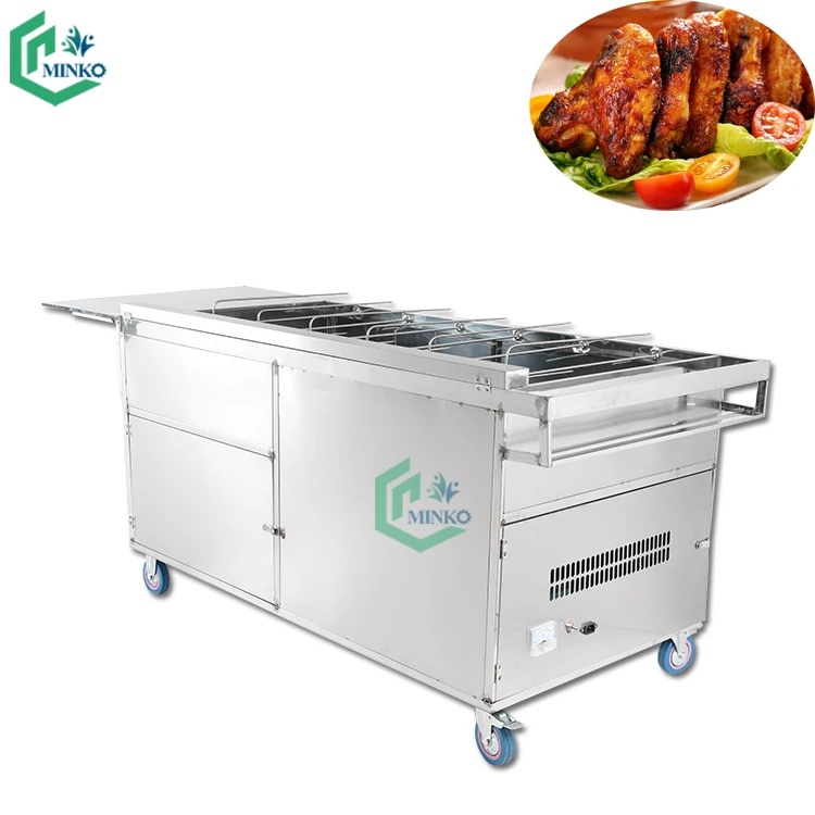 commercial charcoal chicken rotisserie machine bbq grill charcoal