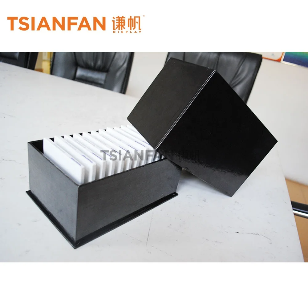 Wholesale custom stone display box tile sample box for granite stones packing stone sample suitcase product sample case