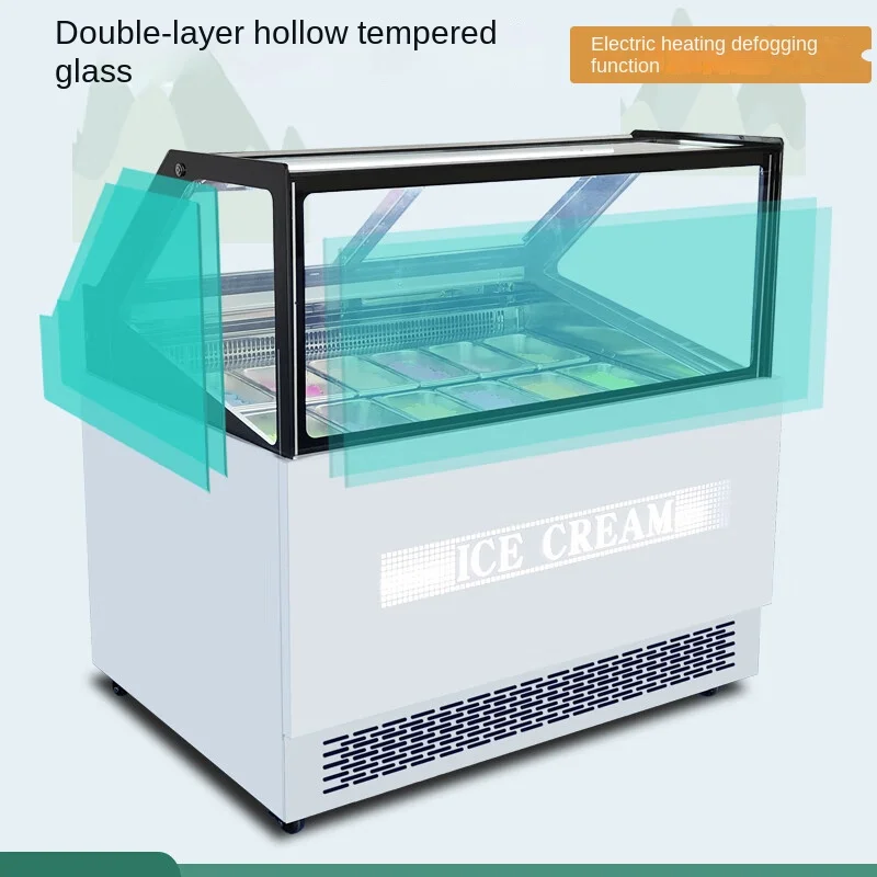 Hucheng Showcase Portable Gelato Display Freezer Popsicles Mini For Sale