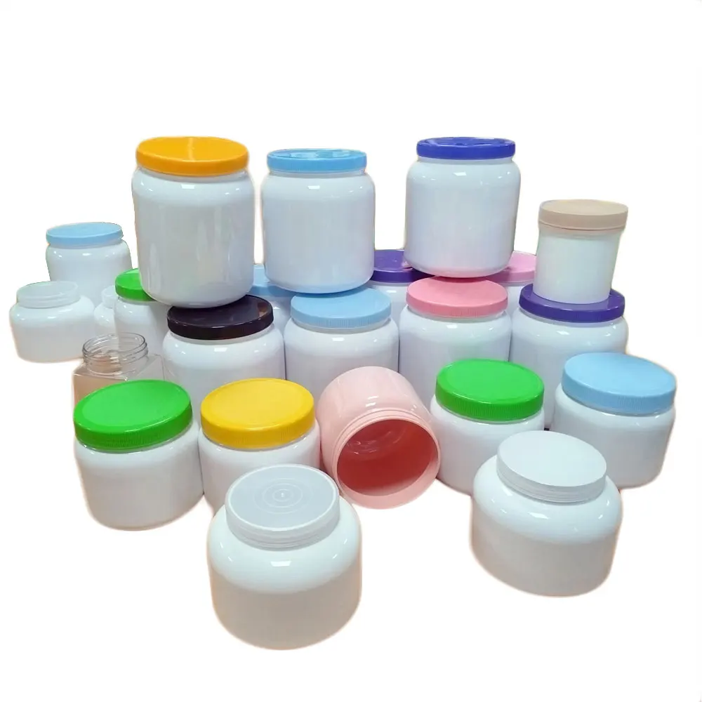 Wholesale custom 400g 680g 1kg  milk powder jar food grade Protein Powder packaging pet plastic jars with lids