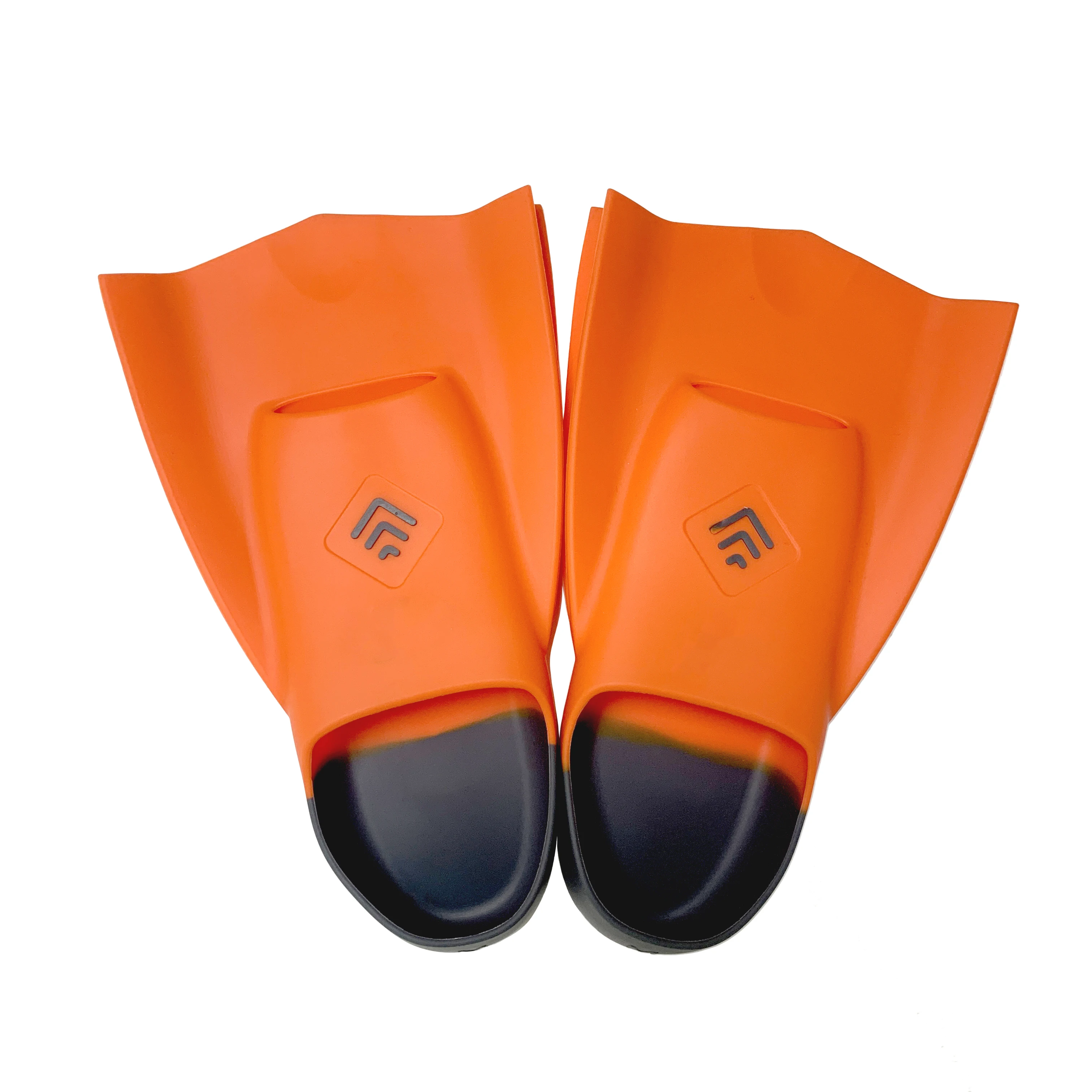 Adult Full Silicone Swimming Training Fins Full Foot Professional Swim Fin Shoes Short Blade Diving Snorkeling Flippers