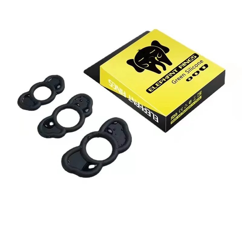 3 pcs Adult Elephant cock Rings Silicone Penis Rings for  Men  Delay  Rings  Sex Toys For Male
