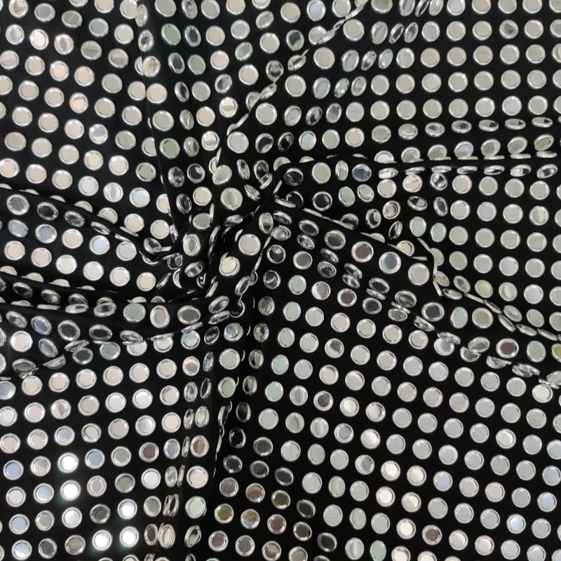 High quality aluminum rhinestone mesh fabric DIY garment bag hat womens shoe accessories rhinestone jersey fabric