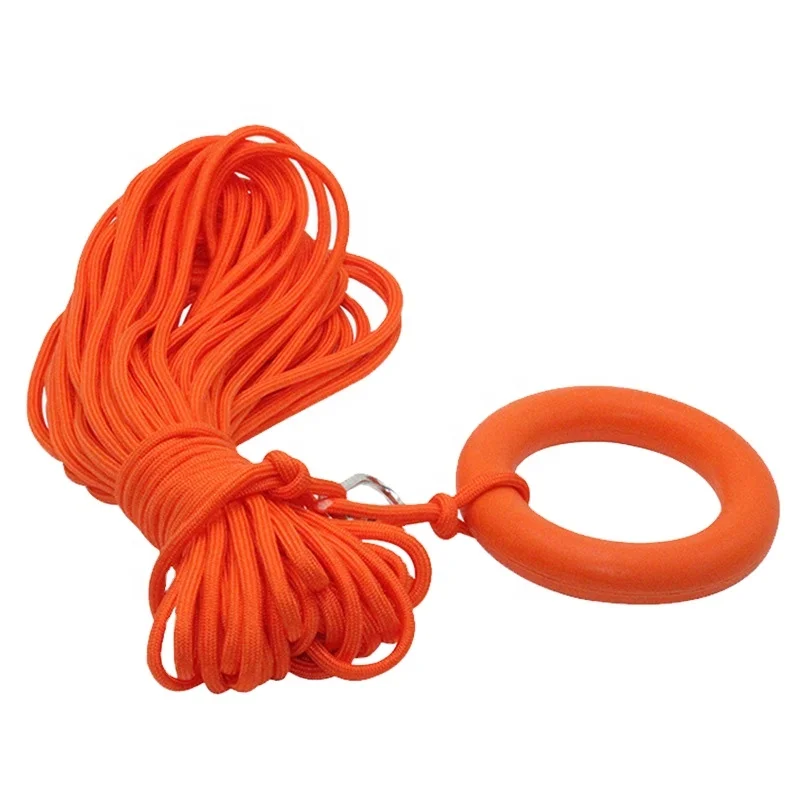 Diameter 12mm Polyethylene floating rescue swimming equipment water safety lead float life line  rope