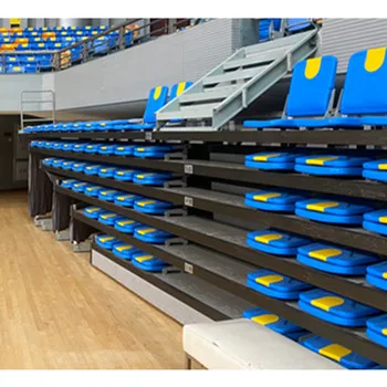 Telescopic Bleachers Metal Movable Grandstand Seat For Basketball Stadium
