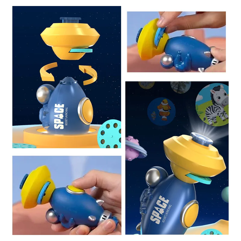 Children Educational Learning Bedtime Night Light Projection Lamp Toy Kids Slide Torch Projector Flashlight for Sale