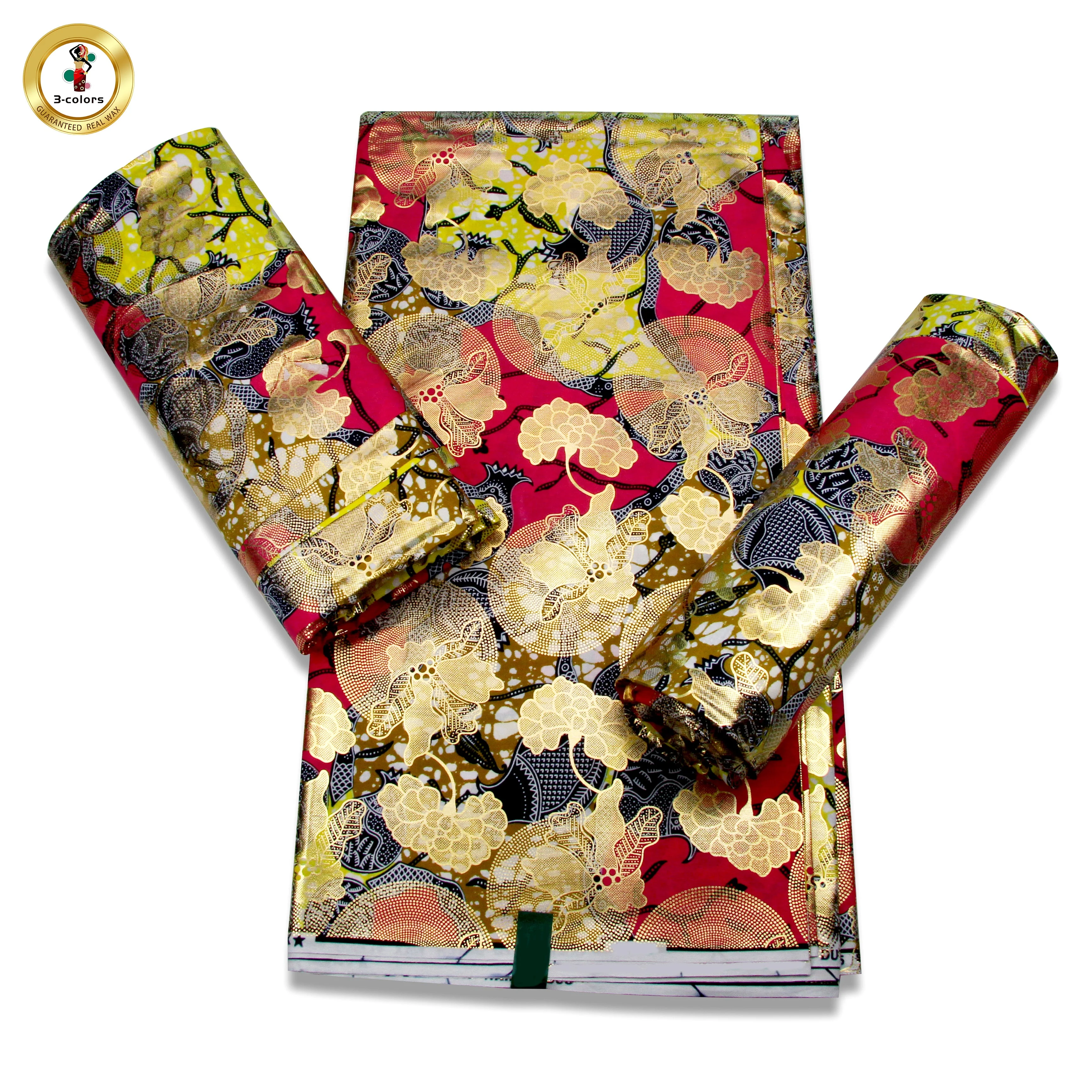 Mikemaycall 100% cotton Ankara prints fabrics African fabrics  super golden grand wax