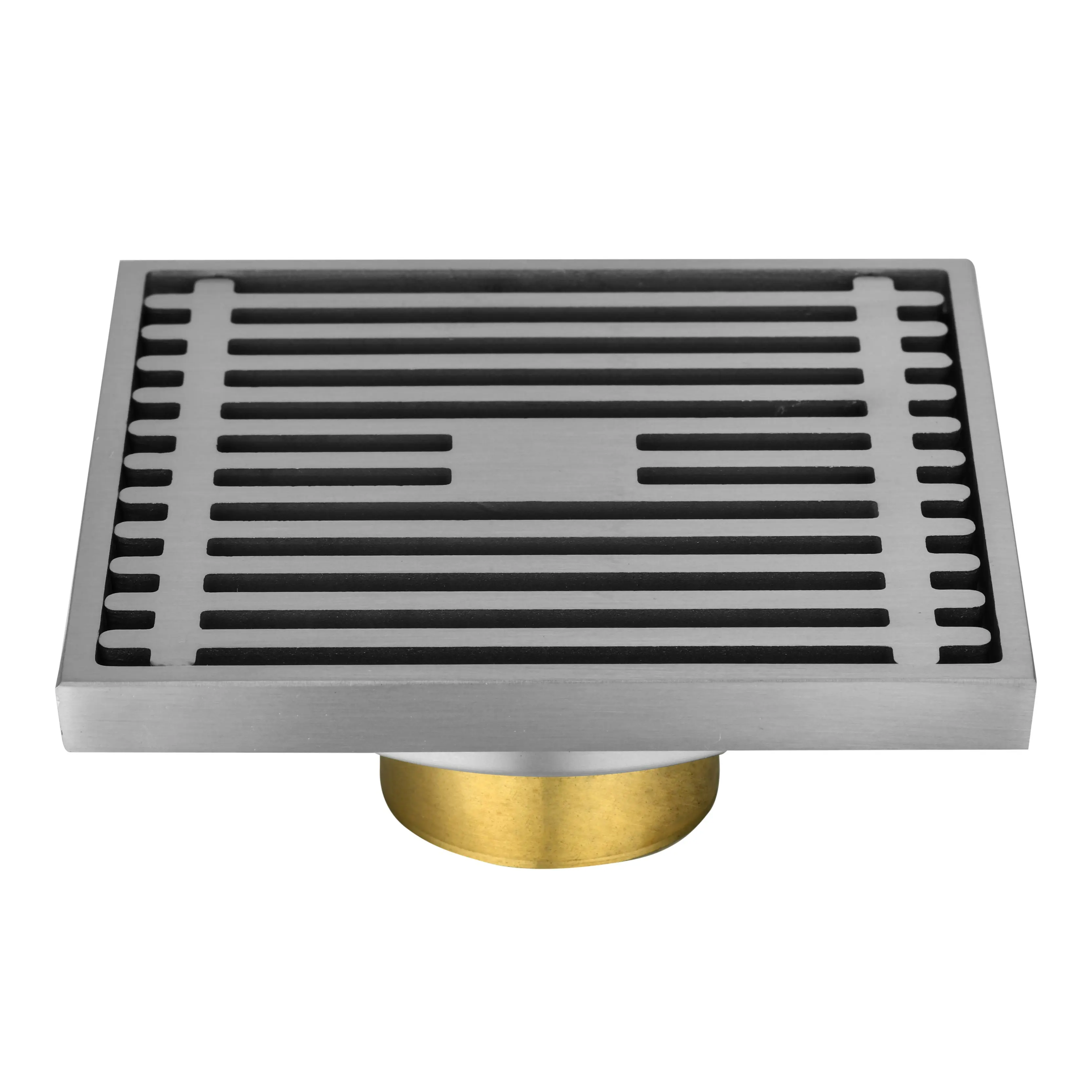Bathroom Accessories Insert Odor Resistant Square Floor Drain Grate Cover Strainer Bathroom Brass Floor Drain