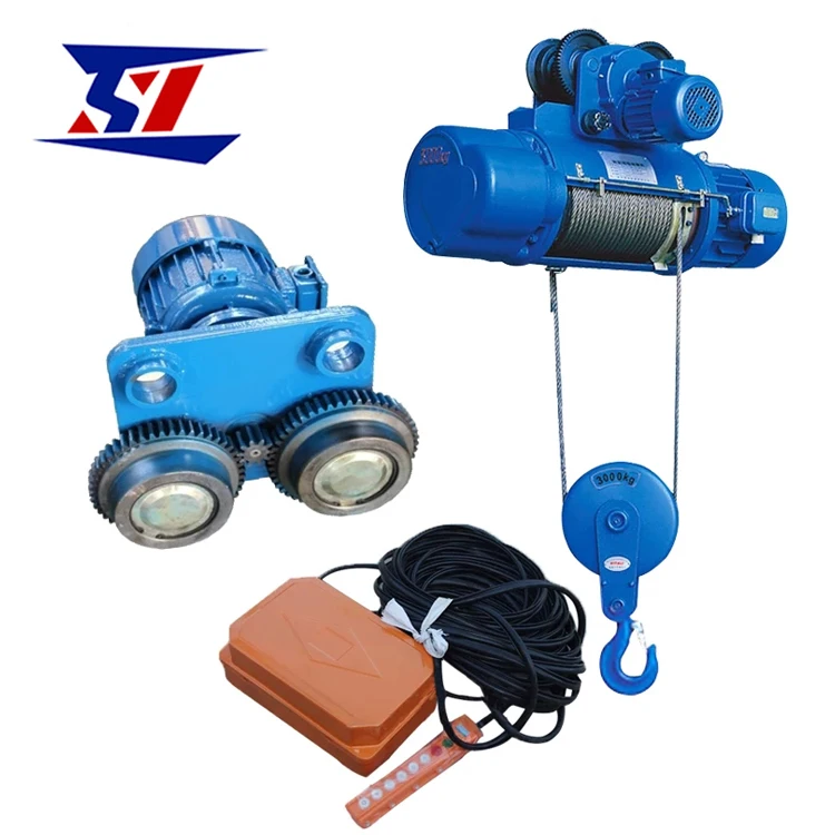 Sanlong OEM ODM single speed cd1 mds electric wire rope electrical hoist with electric manual trolley