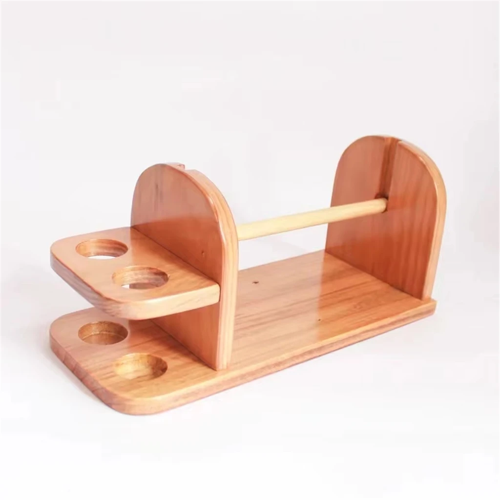 A Wooden yarn holder for knitting crochet yarn and thread holder
