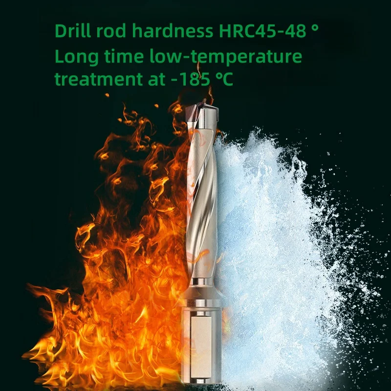 7D 8.5D Dual Gun Drills 12.5mm-52mm Crown Drill Rod Replaceable Insert  Drill Tip