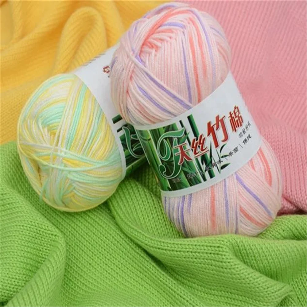 Дышащая Детская хлопчатобумажная пряжа из бамбукового угля для ручного вязания оптом и в розницу