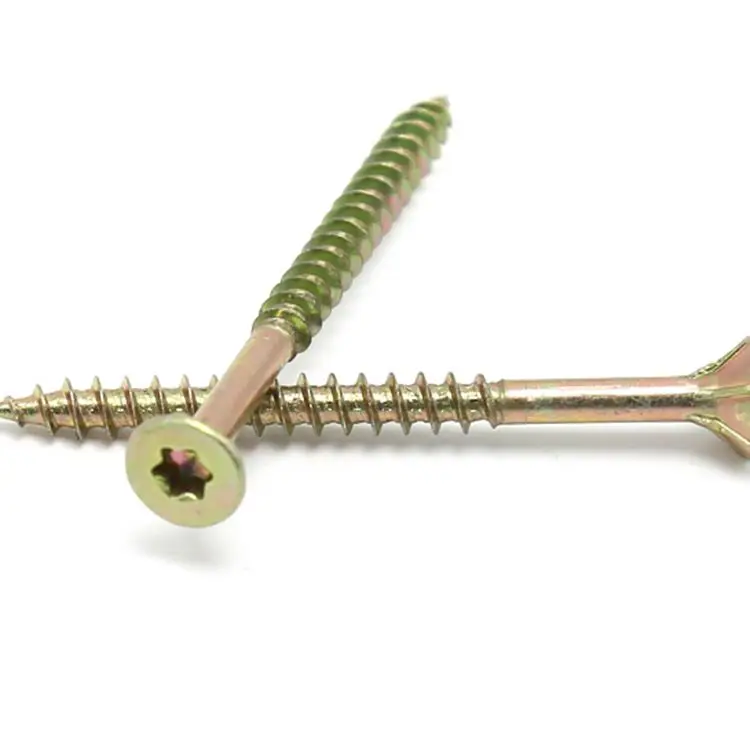 Composite deck torx wood chipboard yellow zinc deck screws coated for wood