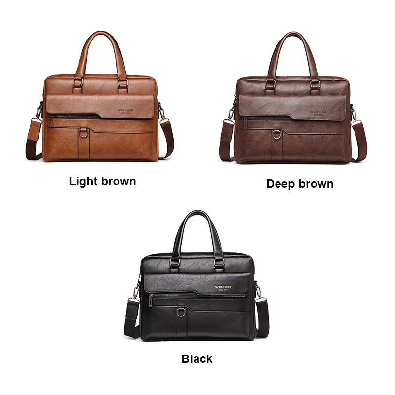 New arrival cmultifunction fashion business luxury PU man messenger vintage leather laptop bag