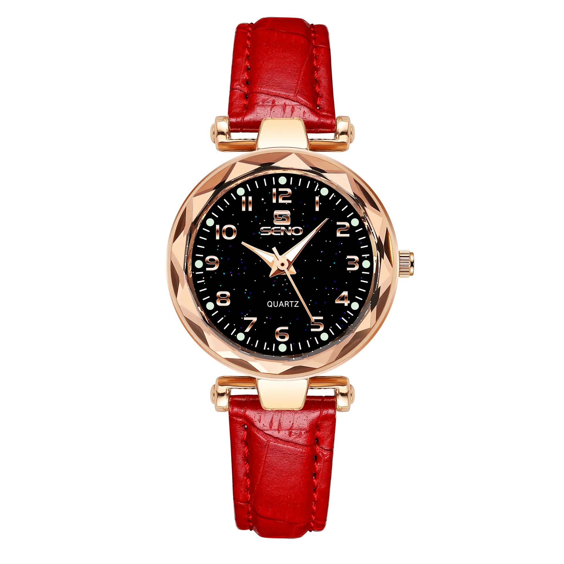 Watch For Woman Star sky Fashion Leather waterproof SENO S047 Quartz watches
