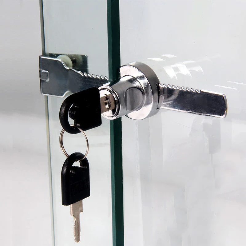Serrated lock glass sliding cabinet door lock Display cabinet File cabinet glass counter lock