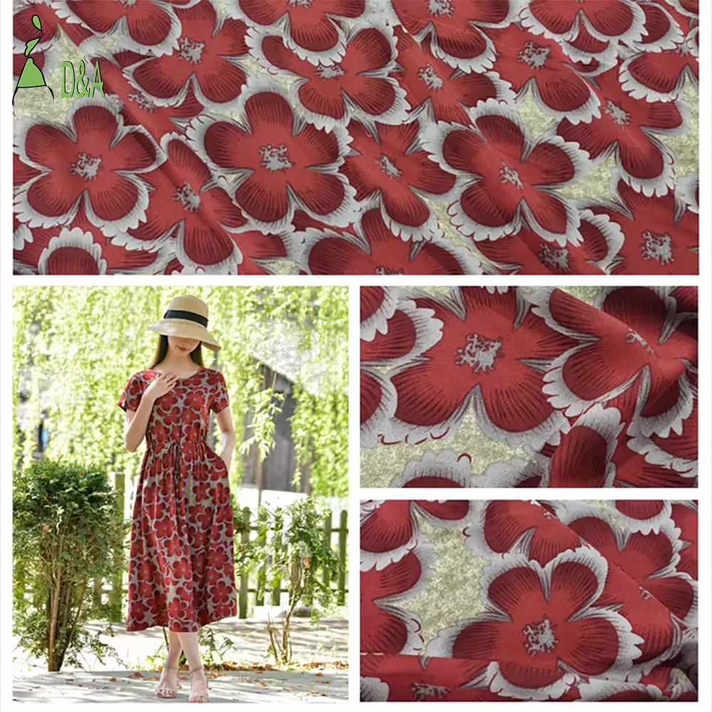 Wholesale Liberty 100% Cotton Tana Lawn London Custom Digital Fashion Woman Flower Printing Soft Floral Fabric For Dress