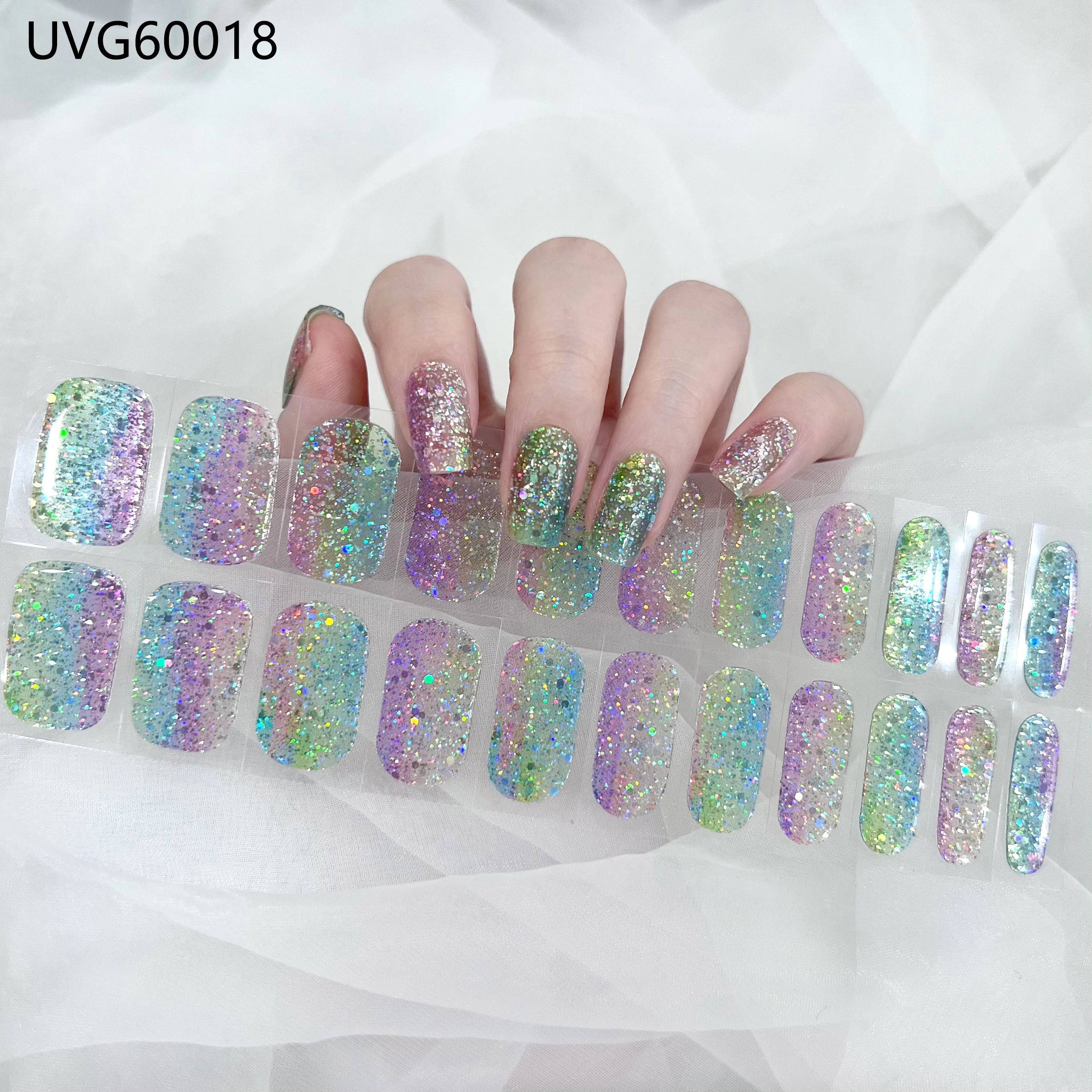 KIKI LEE halloween wholesale Nail art decoration supplies semi cured gel nail wraps in stock buy online