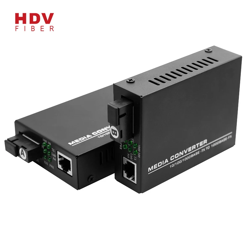 Оптоволоконный медиаконвертер gigabit 10/100/1000M SC