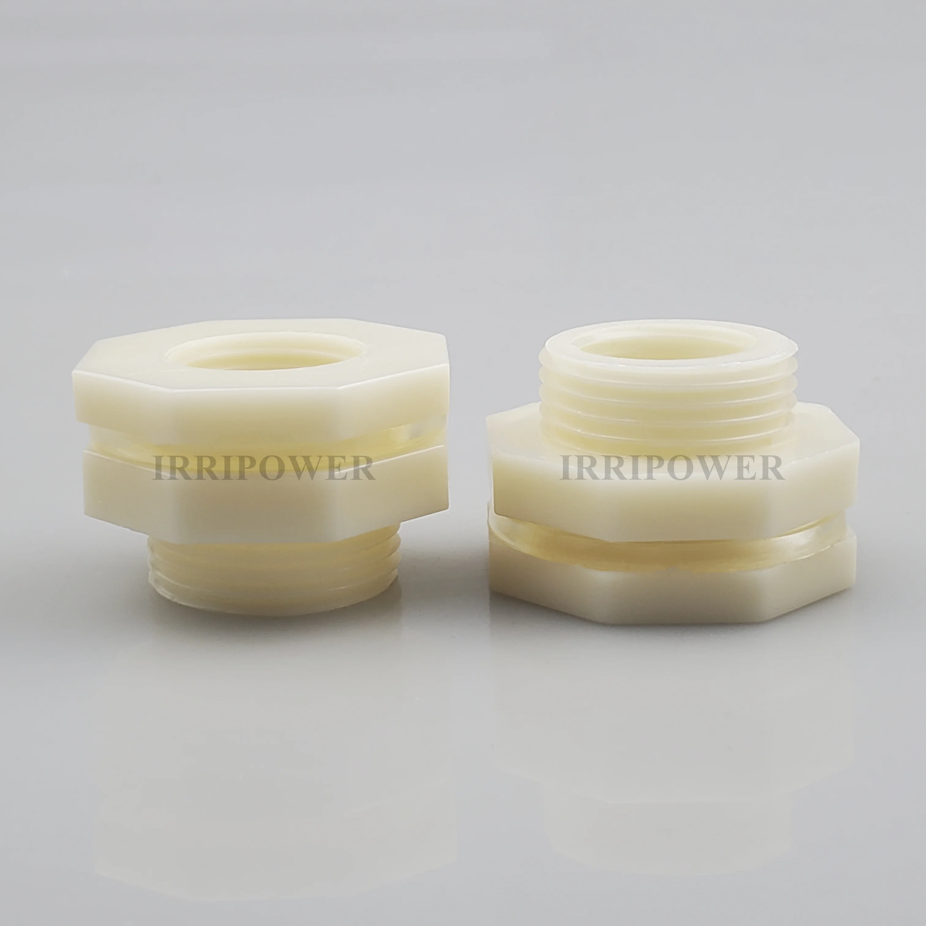 ABS Bulkhead Water Tank Connector Adapter Fitting with Plugs Thru-Bulk Pipe Fitting