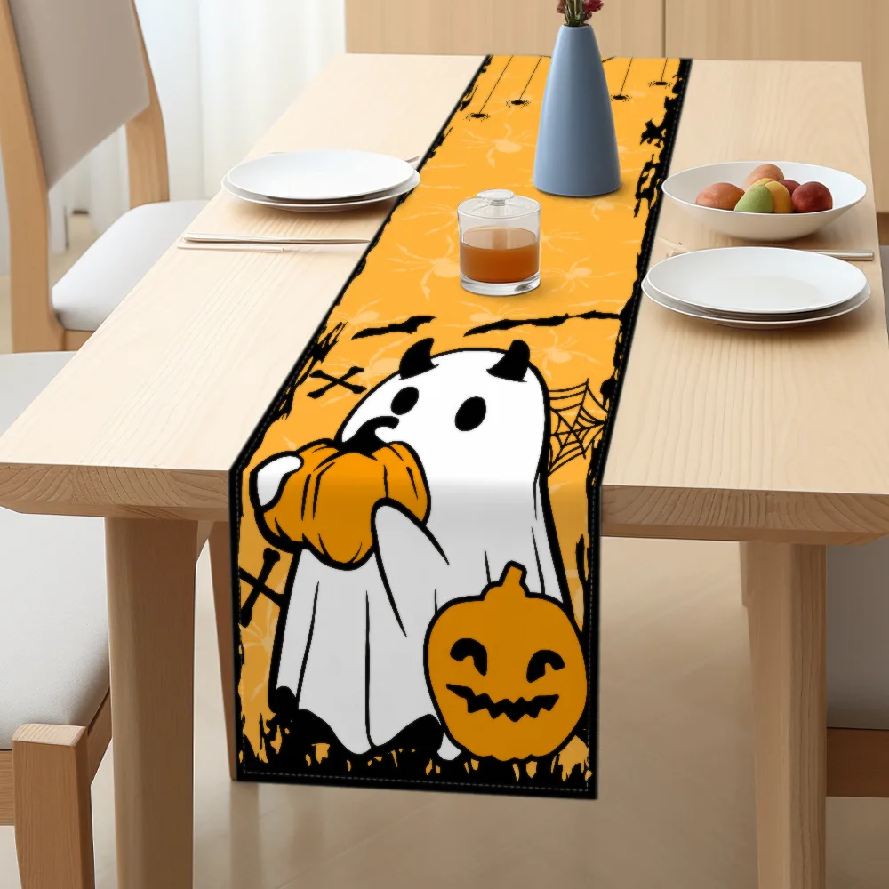 Beautiful Throw Table Runner Hot Sale Digital Printed Beautiful Halloween Table Runner Long Polyester Custom Table Runners