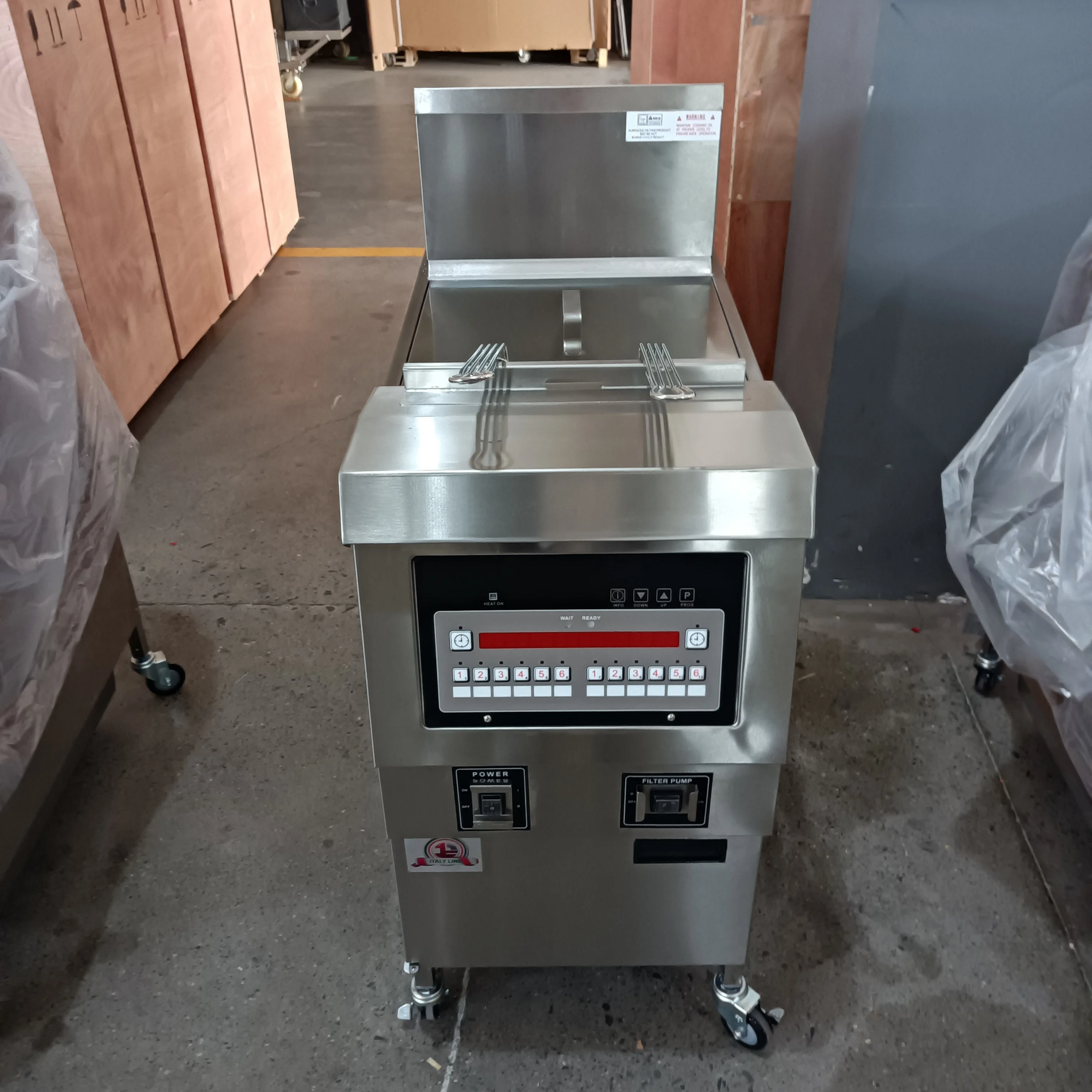 OFE-321 Electric Commercial Deep Frying Machine Fast Food Open Fryer with 25L Oil Filtration for sale