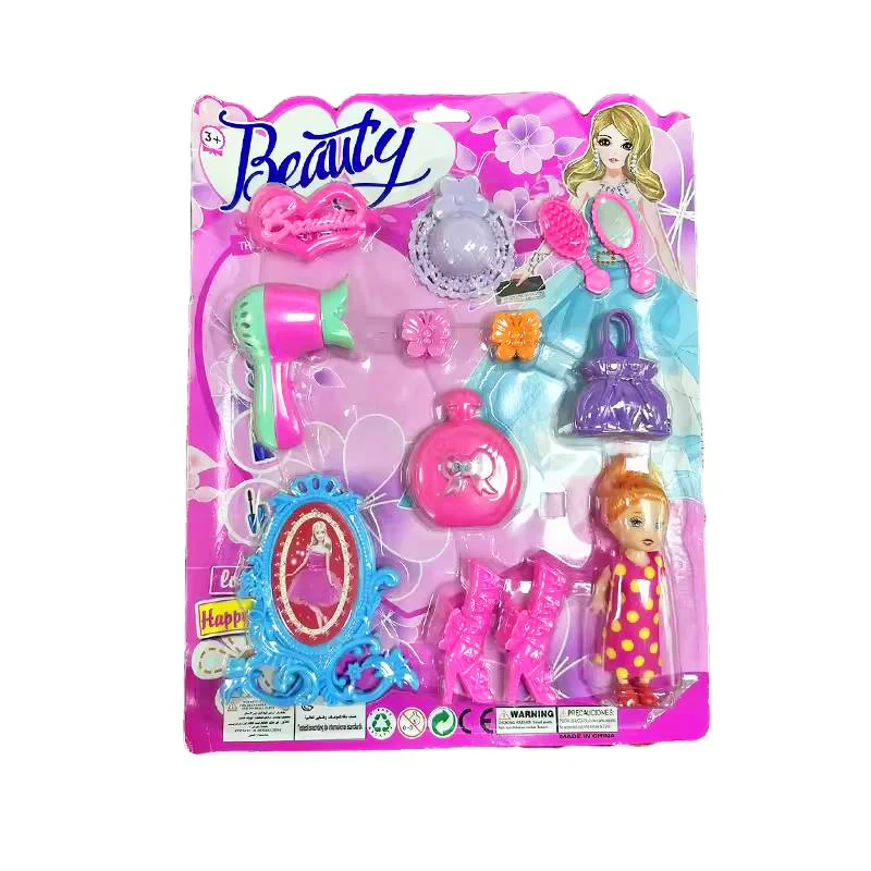 customized pretend play toys doll house accessories beauty pretend play toys plastic role play toys for children